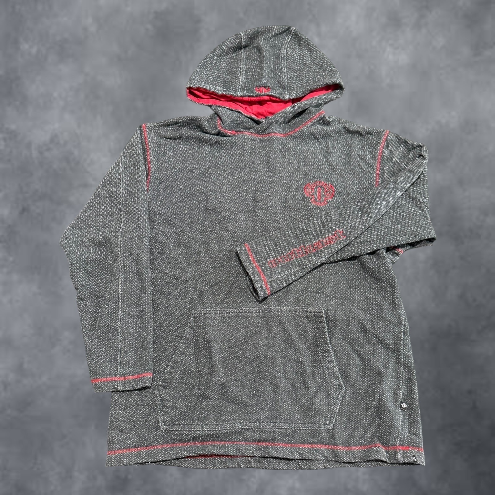 Vintage Outkast Clothing Co Hoodie Mens Xl Gray Red Hip Hop Y2k Embroidered Logo